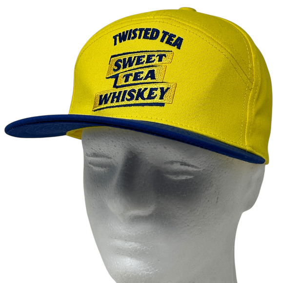 Twisted Tea Sweet Tea Whiskey Hat Cap Yellow Snapback Alcoholic Beverage Liquor - Picture 1 of 11